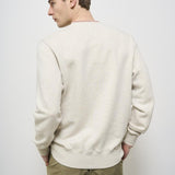 Felpa uomo girocollo panna con stampa celeste SWPM 75JJ AUTRY 