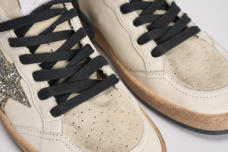 Sneakers donna Ball Star glitter argento GWF00117 F00747212274 GOLDEN GOOSE 