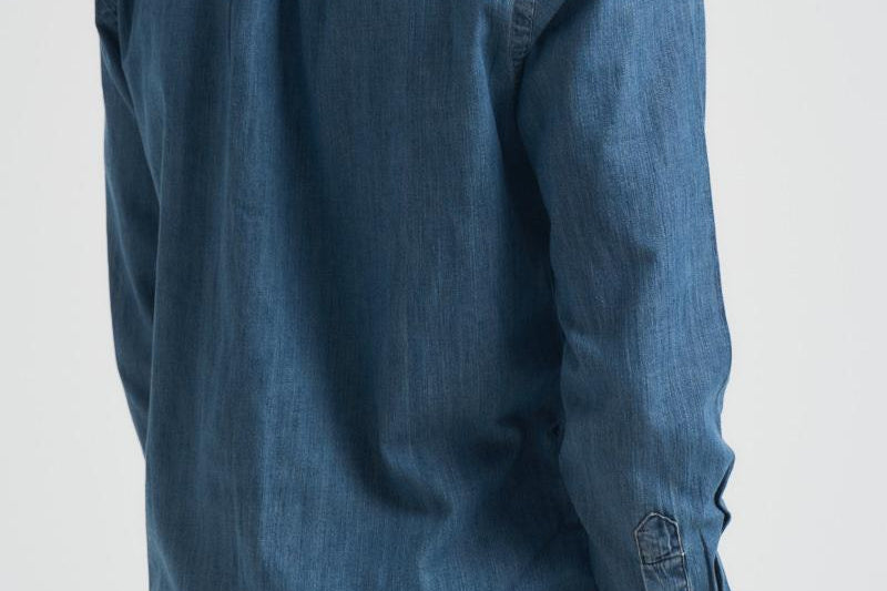 Camicia uomo in denim scuro Custom-Fit 710548539 001 RALPH LAUREN 