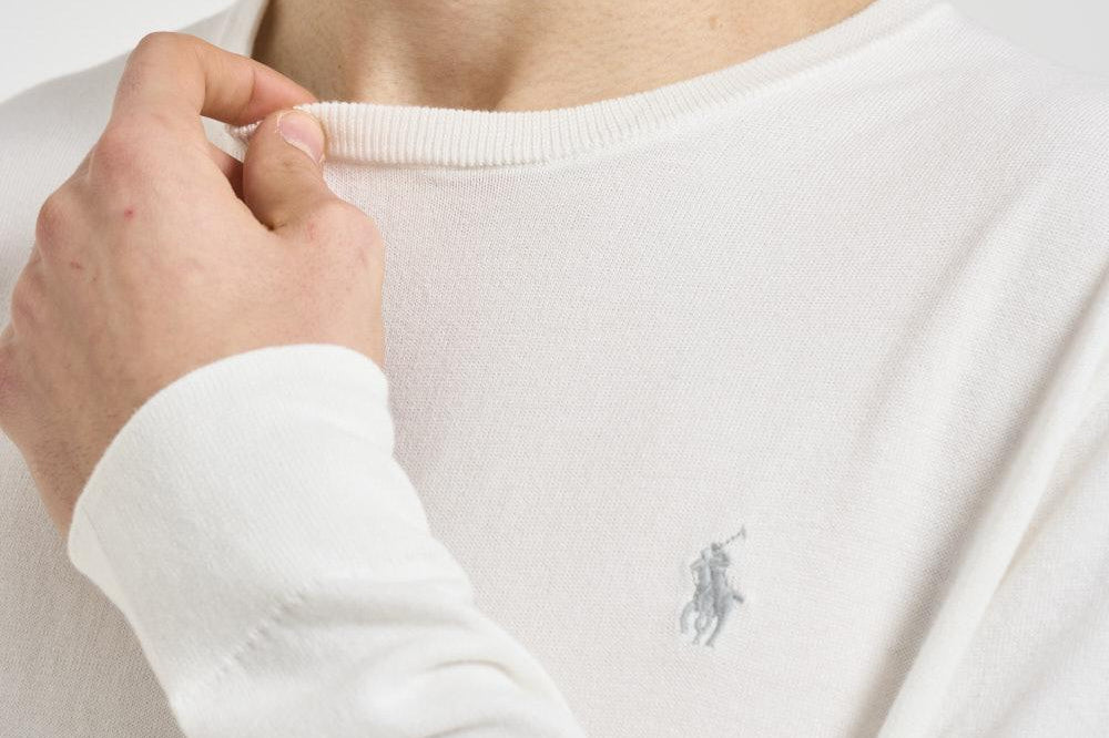 Maglia uomo girocollo bianca 710890558 506 RALPH LAUREN 