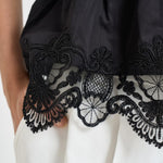 Top donna con ricami nero W08170581 BLACK MAURIZIO MYKONOS 