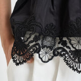 Top donna con ricami nero W08170581 BLACK MAURIZIO MYKONOS 