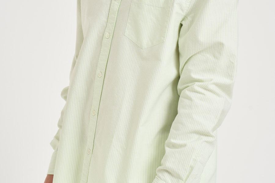 Camicia uomo a righe verde e bianca CH5625 3IG LACOSTE 