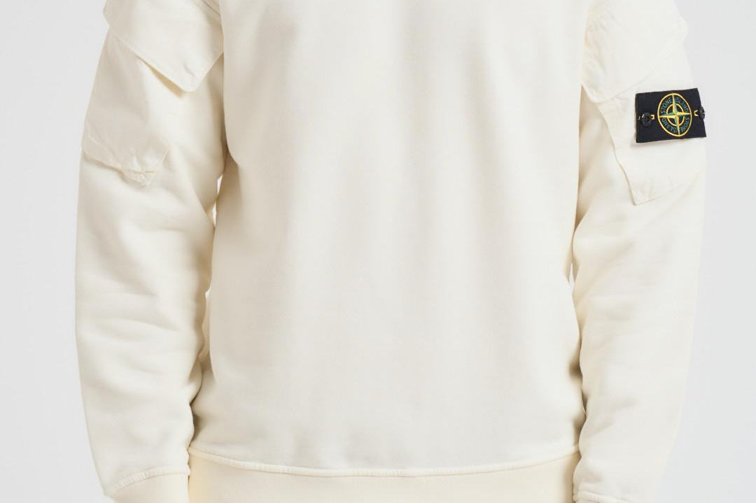 Felpa girocollo uomo avorio 6100008 S0A20V0093 STONE ISLAND 