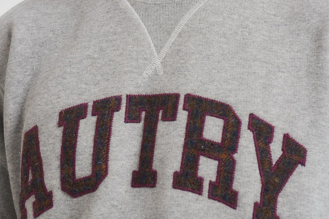 Felpa uomo College grigia SWPM U4HQ AUTRY 