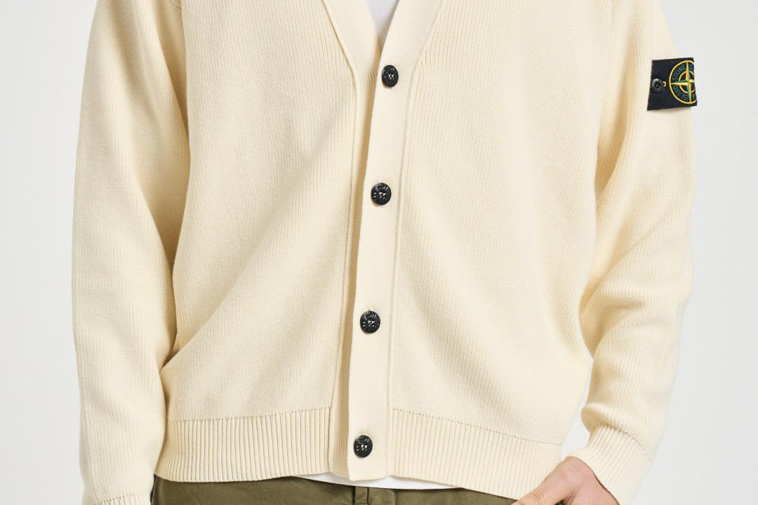 Cardigan uomo panna 5100009 S00D8V0093 STONE ISLAND 