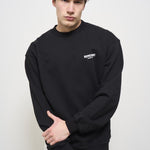 Felpa uomo girocollo nera OCM41115 BLACK001 REPRESENT 