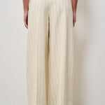 Pantalone donna Lou a palazzo gessato panna 10863 MTL66 ANINE BING 