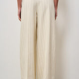 Pantalone donna Lou a palazzo gessato panna 10863 MTL66 ANINE BING 