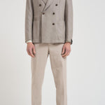 Giacca uomo doppiopetto in lana grigia 1SMC20K 070039T3042 TAGLIATORE 