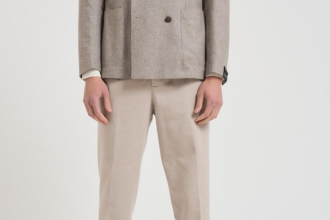 Giacca uomo doppiopetto in lana grigia 1SMC20K 070039T3042 TAGLIATORE 