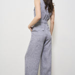Tuta donna intera in lino grigio S02174 02600962 PESERICO 