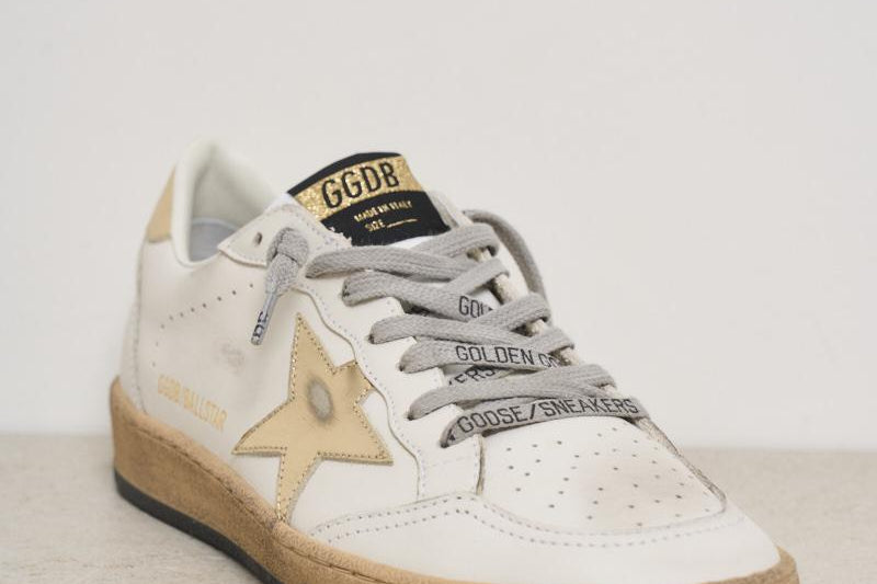Sneakers donna Ball Star talloncino dorato GWF00117 F00078380608 GOLDEN GOOSE 