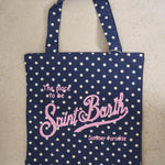 Borsa tote donna a pois blu ES.BAG 05335H MC2 SAINT BARTH 