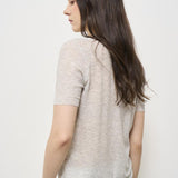 T-shirt donna grigia girocollo B02021 B0218 ROBERTO COLLINA 