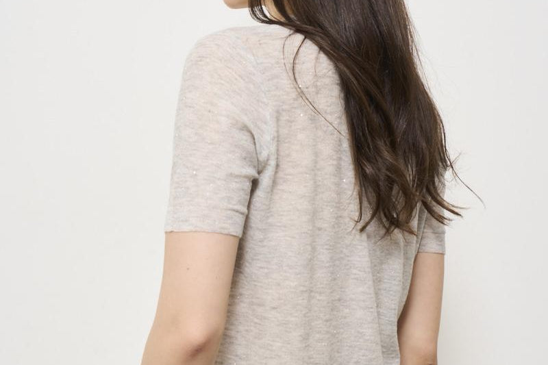 T-shirt donna grigia girocollo B02021 B0218 ROBERTO COLLINA 