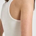 Canotta donna in cotone bianca 12206 IVY42IVORY ANINE BING 