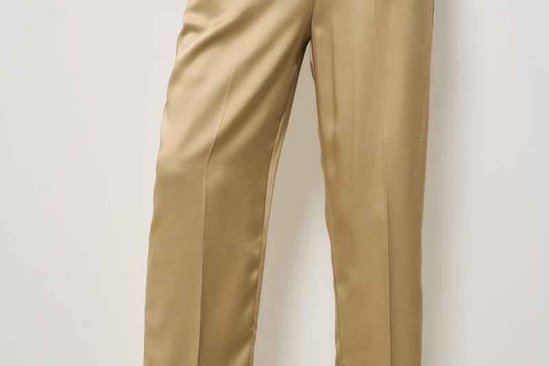 Pantalone donna satinato beige F5SS78 V53 LIVIANA CONTI 