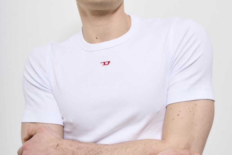 T-shirt uomo girocollo bianca A14950 0EJAI100 DIESEL 