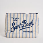 Pochette donna Aline in cotone a righe blu ALINECOTTON 00240L MC2 SAINT BARTH 
