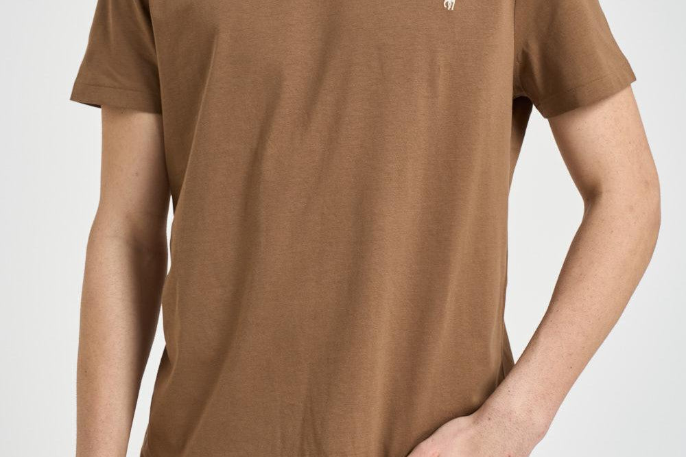 T-shirt uomo girocollo marrone 710671438 536 RALPH LAUREN 