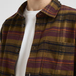 Camicia uomo a quadri marrone 1000546 625 LES DEUX 