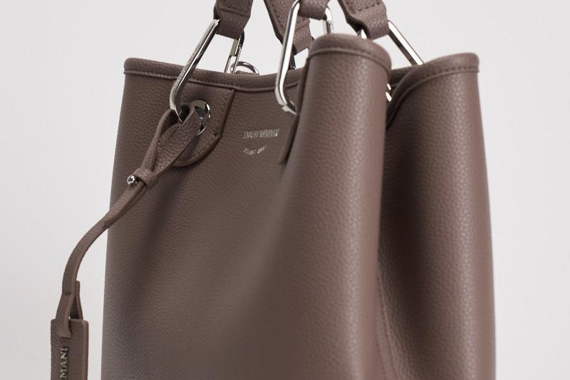 Borsa a mano donna in pelle tortora EW000361 AF12036M1057 EMPORIO ARMANI 