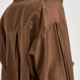 Abito donna midi satinato marrone 4020 T0161CHOCOLATE THE LATEST 