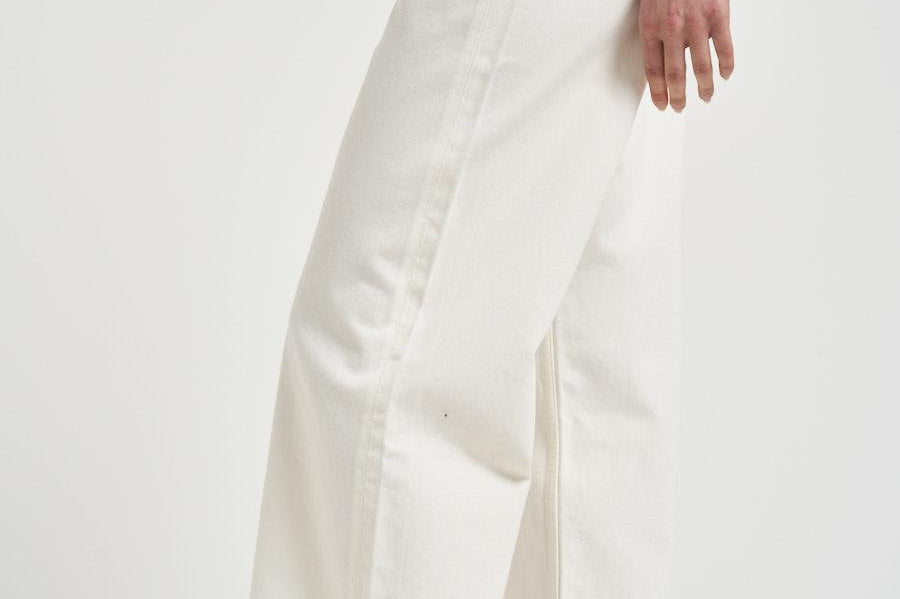 Jeans donna Manon dritti in denim bianco 10896 OFW25ECRU ANINE BING 