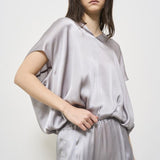 Blusa donna Maddalena grigia Y5SM10 X28 SEMICOUTURE 