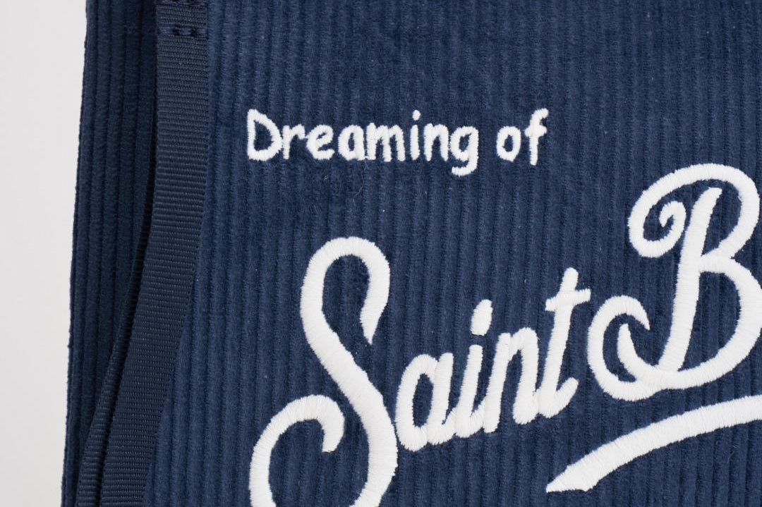 Pochette donna Aline in velluto blu ALINE COURD61EMB MC2 SAINT BARTH 