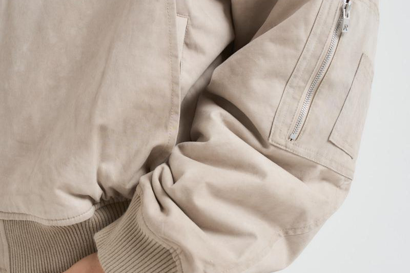 Bomber uomo in tessuto beige MLM100127 BEIGE REPRESENT 