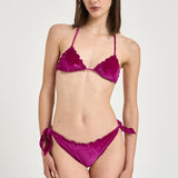 Bikini donna in velluto fuxia SAGITTARIUS+MOON 00014L MC2 SAINT BARTH 