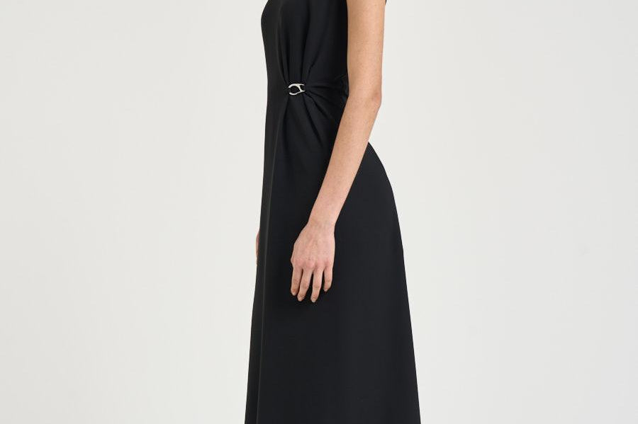 Abito donna midi nero AB000069D 128859300 HERNO 