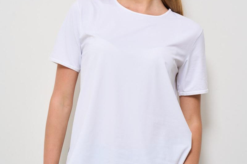 T-shirt donna girocollo bianca 25700 09 RRD 