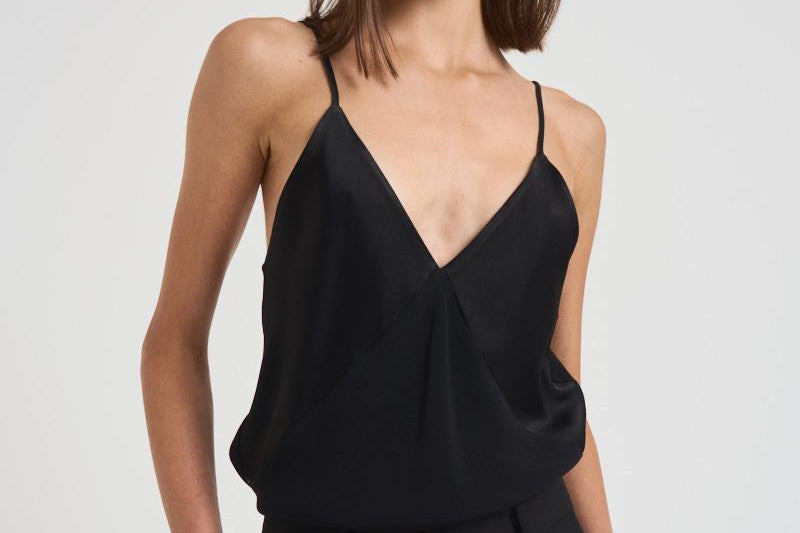 Top donna Shiny Anvers satinato nero 14065 8007NERO FORTE FORTE 