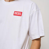T-shirt uomo girocollo bianca con logo A14947 ONIAR100 DIESEL 