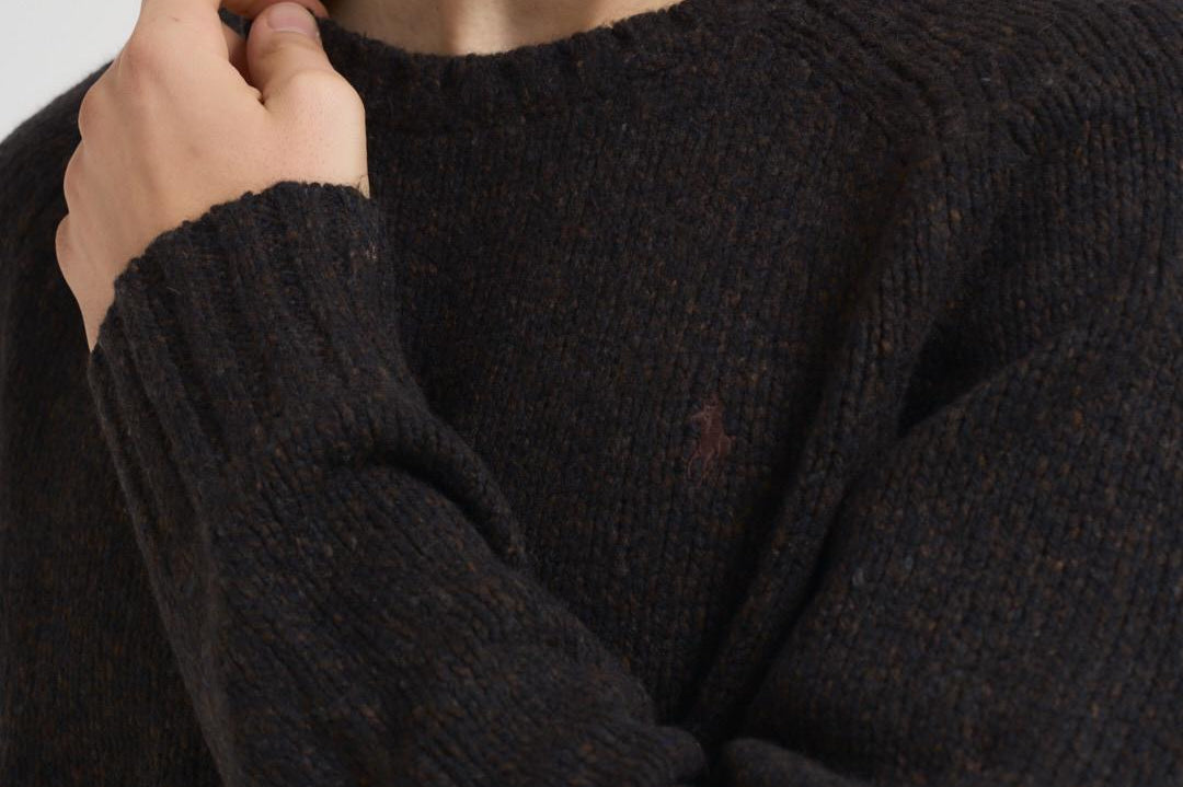 Maglia uomo girocollo marrone 710982142 003 RALPH LAUREN 