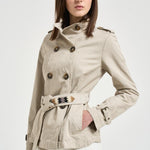 Trench donna corto ghiaccio S1154 217 BAZAR DELUXE 