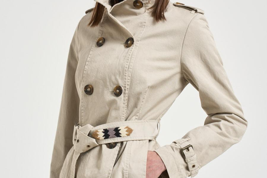 Trench donna corto ghiaccio S1154 217 BAZAR DELUXE 