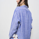Camicia donna a righe blu 211935130 005 RALPH LAUREN 