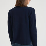 Cardigan donna blu notte. GIUSEPPA NAVY ABSOLUT CASHMERE. 