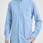Camicia uomo a righe celeste 710929344 001 RALPH LAUREN 