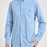 Camicia uomo a righe celeste 710929344 001 RALPH LAUREN 