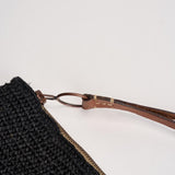 Pochette donna Ampy in rafia nera AMPY BLACK IBELIV 