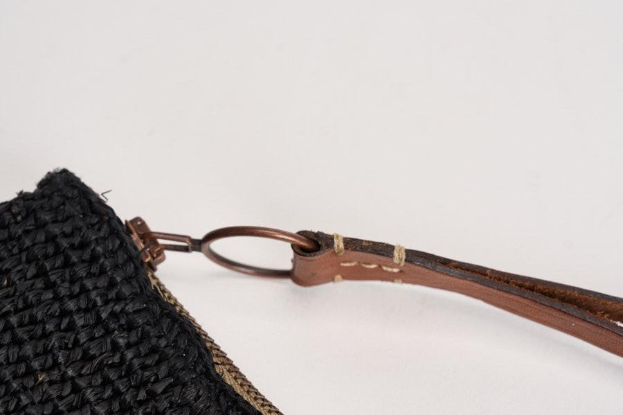 Pochette donna Ampy in rafia nera AMPY BLACK IBELIV 