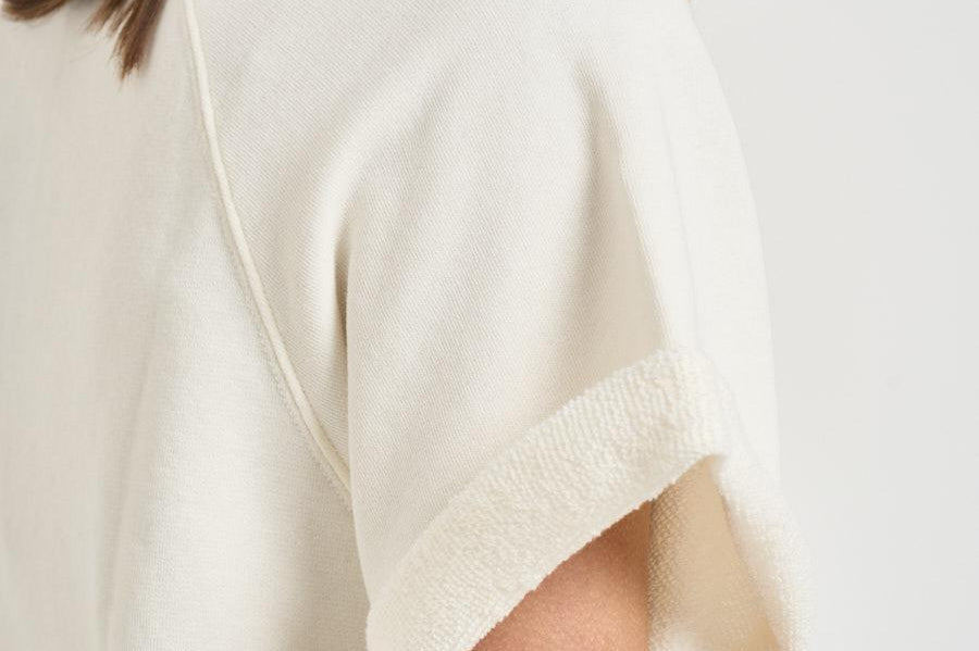 T-shirt donna in felpa panna 211B20069 001 RALPH LAUREN 