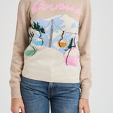 Maglia donna girocollo beige NEWQUEEN COURMA11 MC2 SAINT BARTH 