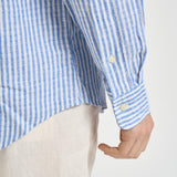 Camicia uomo celeste in misto lino e cotone 710B16700 001 RALPH LAUREN 