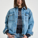 Camicia donna Paxton over in denim chiaro 11690 WHD9BALTICBLUE ANINE BING 